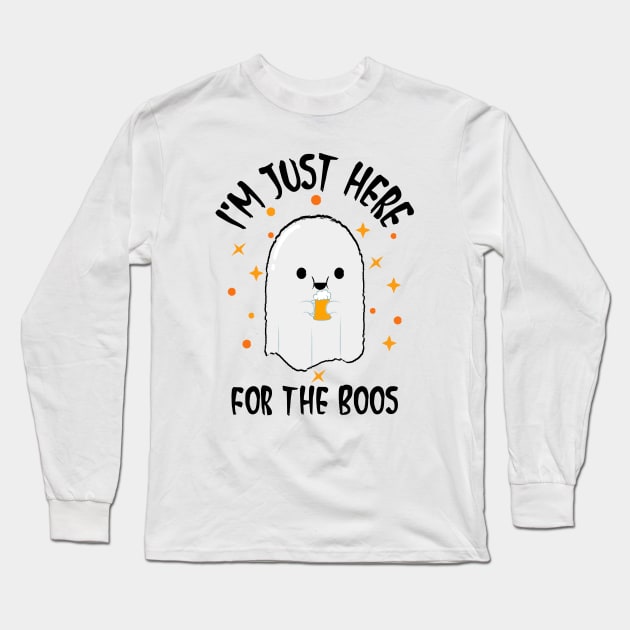 I'm Just Here For The Boos Long Sleeve T-Shirt by MONMON-75